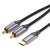 Кабель Audio Type-C-2RCA Vention M/2xM Cotton gold-plated 1m Black (BGUHF)