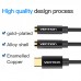 Кабель Audio Type-C-3.5мм Vention F/2xM PVC gold-plated 0.3m Black (BGBBY)