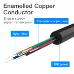 Кабель Audio Type-C-3.5мм Vention F/2xM PVC gold-plated 0.3m Black (BGBBY)