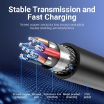 Кабель USB-MicroUSB-B 3.0 Vention PVC Round nickel-plated 5Gbps 0.25m Black (COPBC)
