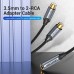 Удлинитель Audio 3.5мм-2RCA Vention F/2xF gold-plated 0.3m Black (BCOHY)