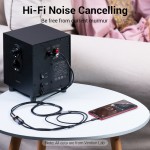 Удлинитель Audio 3.5мм-2RCA Vention F/2xF gold-plated 0.3m Black (BCOHY)