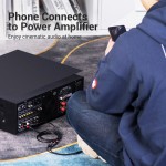 Удлинитель Audio 3.5мм-2RCA Vention F/2xF gold-plated 0.3m Black (BCOHY)