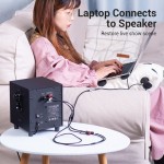 Удлинитель Audio 3.5мм-2RCA Vention F/2xF gold-plated 0.3m Black (BCOHY)