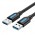 Кабель USB-USB 3.0 Vention F/F PVC Round 5Gbps 0.5m Black (CONBD)