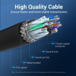 Кабель USB-USB 3.0 Vention F/F PVC Round 5Gbps 2m Black (CONBH)