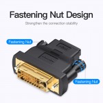 Адаптер HDMI-DVI-D Vention (DVI 24+1-HDMI 1.4) M/F 1080P 60Hz Black (ECDB0)