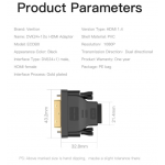 Адаптер HDMI-DVI-D Vention (DVI 24+1-HDMI 1.4) M/F 1080P 60Hz Black (ECDB0)