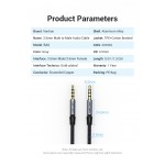 Кабель Audio Aux 3.5мм-3.5мм Vention TRRS M/M Round Nylon gold-plated 2m Grey (BAQHH)