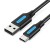 Кабель USB-Type-C Vention PVC PD 60W nickel-plated 3A 480Mbps 1.5m Black (COKBG)