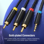 Кабель Audio 3.5мм-3RCA Vention F/F 24К gold-plated PVC Shell 1.5m Black (BCBBG) Кабель Audio 3.5мм-3RCA Vention F/F 24К gold-plated PVC Shell 1.5m Black (BCBBG)