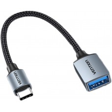 Адаптер Type-C-USB 3.0 Vention nickel-plated 5Gbps 3A 0.15m Gray (CCXHB)