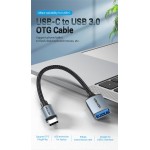 Адаптер Type-C-USB 3.0 Vention nickel-plated 5Gbps 3A 0.15m Gray (CCXHB)
