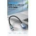 Адаптер Type-C-USB 3.0 Vention nickel-plated 5Gbps 3A 0.15m Gray (CCXHB)