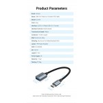 Адаптер Type-C-USB 3.0 Vention nickel-plated 5Gbps 3A 0.15m Gray (CCXHB)