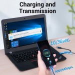Кабель 2in1 USB-Type-C 2.0 Vention M/2xM PVC Round nickel-plated 3A 480Mbps 1m Black (CQKBF)
