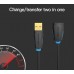 Удлинитель USB-USB 2.0 Vention F/M PVC Round gold-plated 480Mbps 5m Black (CBCBJ)