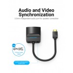 Адаптер MiniHDMI-VGA v.1.4 Vention 1080P 60Hz 0.15m 3.5 audio microusb power Black (AGABB) Адаптер MiniHDMI-VGA v.1.4 Vention 1080P 60Hz 0.15m 3.5 audio microusb power Black (AGABB)