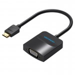 Адаптер MiniHDMI-VGA v.1.4 Vention 1080P 60Hz 0.15m 3.5 audio microusb power Black (AGABB) Адаптер MiniHDMI-VGA v.1.4 Vention 1080P 60Hz 0.15m 3.5 audio microusb power Black (AGABB)
