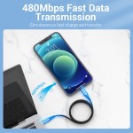 Кабель Type-C-Lightning Vention TPE Nylon Mfi C94 PD 18W 3A 480Mbps 1.5m Grey (TACHG)