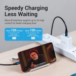 Кабель Type-C-MicroUSB Vention PVC 3A 480Mbps nickel-plated 1m Black (COVBF)