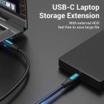 Кабель Type-C-MiniUSB Vention TPE Round 2A 480Mbps 1m Black (COWBF)