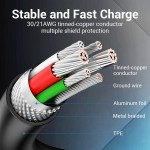 Кабель Type-C-Type-C Vention TPE Round PD 60W 3A 480Mbps 0.5m Black (COSBD)