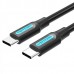Кабель Type-C-Type-C Vention TPE Round PD 60W 3A 480Mbps 0.5m Black (COSBD)