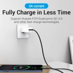 Кабель Type-C-Type-C Vention TPE Round PD 60W 3A 480Mbps 1m Black (COSBF)