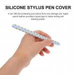 Чехол TPU Goojodoq Flowers Magnetic для стилуса Apple Pencil 2 Sky Blue