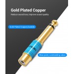 Адаптер Audio 6.35мм-RCA Vention M/F gold-plated Blue (VDD-C03) Адаптер Audio 6.35мм-RCA Vention M/F gold-plated Blue (VDD-C03)