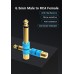 Адаптер Audio 6.35мм-RCA Vention M/F gold-plated Blue (VDD-C03)