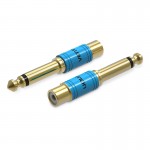 Адаптер Audio 6.35мм-RCA Vention M/F gold-plated Blue (VDD-C03) Адаптер Audio 6.35мм-RCA Vention M/F gold-plated Blue (VDD-C03)