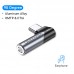 Адаптер Audio Type-C-3.5мм Vention Aluminum Alloy 90° Right M/F nickel-plated Black (BGWH0)