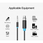 Кабель Audio 6.35мм-XLR Vention TRS PVC M/F nickel-plated 15m Black (BBEBN) Кабель Audio 6.35мм-XLR Vention TRS PVC M/F nickel-plated 15m Black (BBEBN)