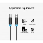 Кабель Audio XLR-XLR Vention PVC M/F nickel-plated 10m Black (BBFBL)