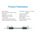 Кабель Audio XLR-XLR Vention PVC M/F nickel-plated 5m Black (BBFBJ)