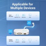 Адаптер 2 In 1 MiniDisplayPort-HDMI-VGA Vention M/2xF 4k 30Hz gold-plated 0.15m White (HBBWB) Адаптер 2 In 1 MiniDisplayPort-HDMI-VGA Vention M/2xF 4k 30Hz gold-plated 0.15m White (HBBWB)