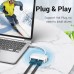 Адаптер 2 In 1 MiniDisplayPort-HDMI-VGA Vention M/2xF 4k 30Hz gold-plated 0.15m White (HBBWB)