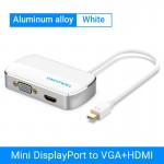 Адаптер 2 In 1 MiniDisplayPort-HDMI-VGA Vention M/2xF 4k 30Hz gold-plated 0.15m White (HBBWB) Адаптер 2 In 1 MiniDisplayPort-HDMI-VGA Vention M/2xF 4k 30Hz gold-plated 0.15m White (HBBWB)
