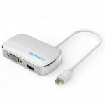 Адаптер 2 In 1 MiniDisplayPort-HDMI-VGA Vention M/2xF 4k 30Hz gold-plated 0.15m White (HBBWB) Адаптер 2 In 1 MiniDisplayPort-HDMI-VGA Vention M/2xF 4k 30Hz gold-plated 0.15m White (HBBWB)