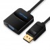 Адаптер DisplayPort-VGA v.1.2 Vention 1080P 60Hz gold-plated 0.15m Black (HBFBB)