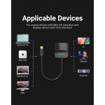 Адаптер MiniDisplayPort-VGA Vention 1080P 60Hz gold-plated 0.15m Black (HBDBB)