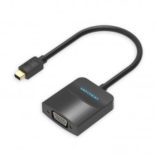 Адаптер MiniDisplayPort-VGA Vention 1080P 60Hz gold-plated 0.15m Black (HBDBB)