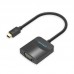 Адаптер MiniDisplayPort-VGA Vention 1080P 60Hz gold-plated 0.15m Black (HBDBB)