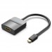 Адаптер Type-C-HDMI v.1.4 Vention 4K 30Hz gold-plated 0.15m Black (TDCBB)
