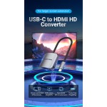 Адаптер Type-C-HDMI v.1.4 Vention Luxury 4K 30Hz gold-plated 0.15m Grey (TDEHB) Адаптер Type-C-HDMI v.1.4 Vention Luxury 4K 30Hz gold-plated 0.15m Grey (TDEHB)