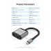 Адаптер Type-C-HDMI v.1.4 Vention Upgrade 4K 30Hz gold-plated 0.15m Grey (TDAHB)