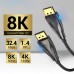 Кабель DisplayPort-DisplayPort v1.4 Vention Optical Zinc PVC 8K 60Hz 4K 144Hz 2K 165Hz 32Gbps 15m Black (HCBBN)