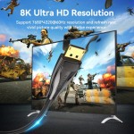 Кабель DisplayPort-DisplayPort v1.4 Vention Optical Zinc PVC 8K 60Hz 4K 144Hz 2K 165Hz 32Gbps 3m Black (HCBBI)